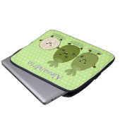 Niedliche Ananas guava feijoa Cartoon Illustration Laptopschutzhülle (Vorne Knopf)