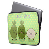 Niedliche Ananas guava feijoa Cartoon Illustration Laptopschutzhülle (Vorderseite Links)