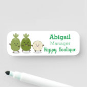 Niedliche Ananas guava feijoa Cartoon Illustration Namensschild (Beispiel)