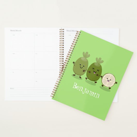 Niedliche Ananas guava feijoa Cartoon Illustration Planer (Anzeige)