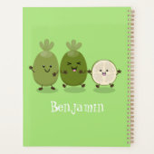 Niedliche Ananas guava feijoa Cartoon Illustration Planer (Rückseite)