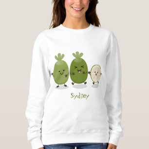 Niedliche Ananas guava feijoa Cartoon Illustration Sweatshirt