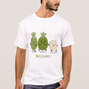 Niedliche Ananas guava feijoa Cartoon Illustration T-Shirt