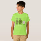 Niedliche Ananas guava feijoa Cartoon Illustration T-Shirt (Vorne ganz)