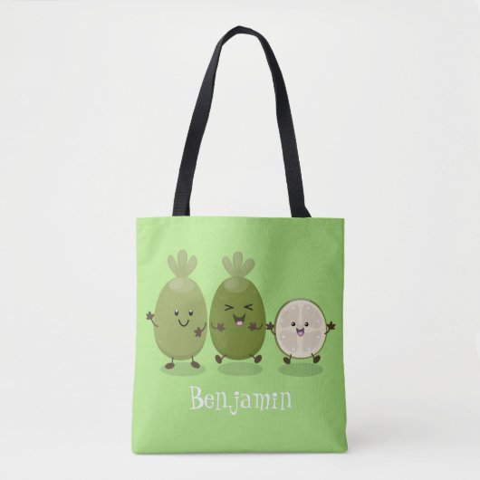 Niedliche Ananas guava feijoa Cartoon Illustration Tasche (Vorderseite)