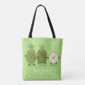 Niedliche Ananas guava feijoa Cartoon Illustration Tasche (Rückseite)