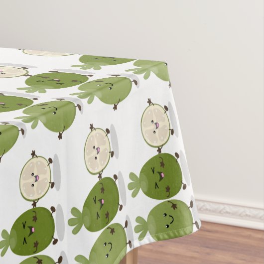 Niedliche Ananas guava feijoa Cartoon Illustration Tischdecke (Beispiel)