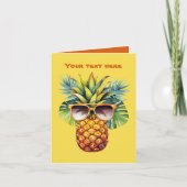 Niedliche Ananas Karte (Vorderseite)