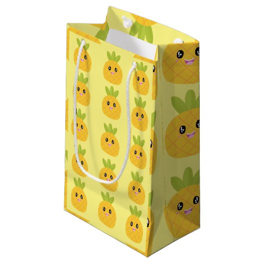 Niedliche Ananas Kleine Geschenktüte (Vorderseite Schrägansicht)