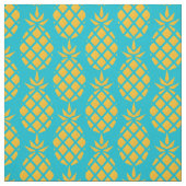 Niedliche Ananas mit blauem Hintergrund Stoff (Muster)