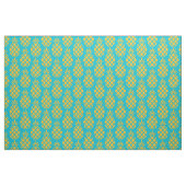 Niedliche Ananas mit blauem Hintergrund Stoff (Fat Quarter (45,7 x 55,9 cm))