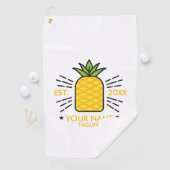 Niedliche Ananas mit Monogramm Golfhandtuch (Insitu)