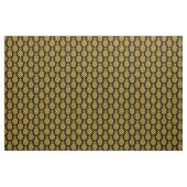 Niedliche Ananas mit schwarzem Hintergrund Stoff (Yard (91,4 cm))