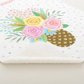 Niedliche Ananas Rose Bouquet Pink Sherpadecke (3/4)