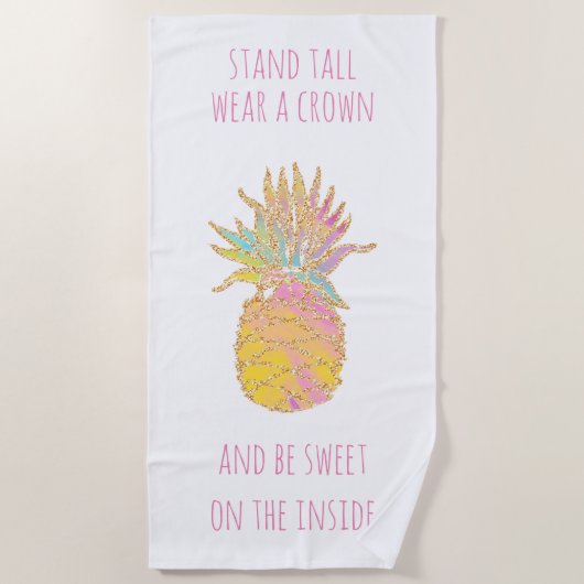 Niedliche Ananas Strandtuch (Vorderseite)