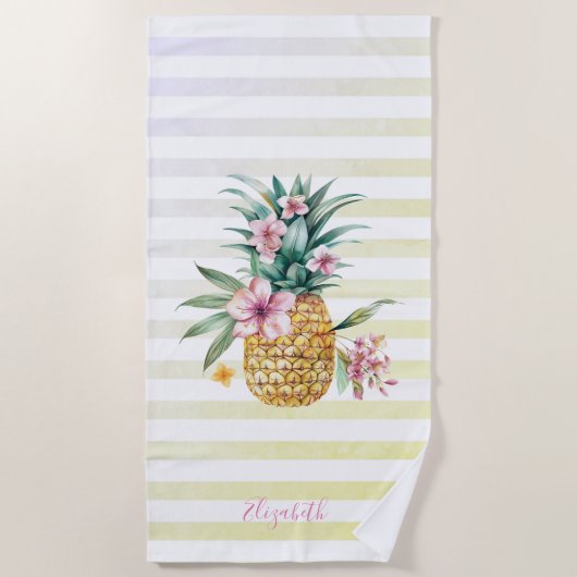 Niedliche Ananas Strandtuch (Vorderseite)