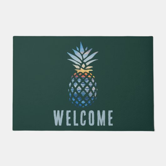 Niedliche Ananas Tropical Welcome Custom Fußmatte (Vorderseite)