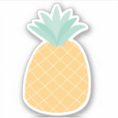 Niedliche Ananas - tropisch Aufkleber (Vorderseite)