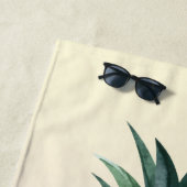 Niedliche Ananas Tropische Blume, Ombre Strandtuch (Beispiel)