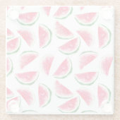 Niedliche Ananas- und Watermelonmuster Glasuntersetzer (Rückseite)