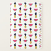 Niedliche Ananas & Watermelon Doodle Muster Planer (Rückseite)