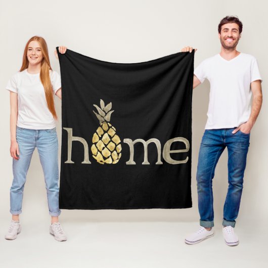 Niedliche Ananas-Wohngestaltung Fleecedecke (Beispiel)
