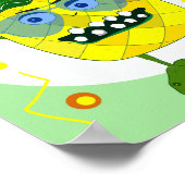 Niedliche Ananaszebildelle Poster (Ecke)