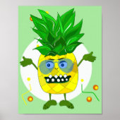 Niedliche Ananaszebildelle Poster (Vorne)