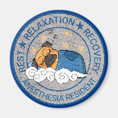 Niedliche Anästhesie / CRNA Erholung Entspannung E Magnet (Vorne)