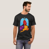 Niedliche Anatomie und Physiologie Herz Lungen Org T-Shirt (Vorne ganz)