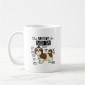 Niedliche Anatomie von schiitischen Tzu-Funny-Hund Kaffeetasse (Links)