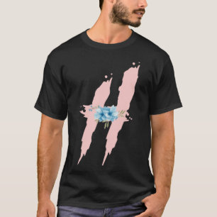 Niedliche Anfangsbuchstaben Floral Alphabet Buchst T-Shirt