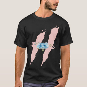 Niedliche Anfangsbuchstaben Floral Alphabet Buchst T-Shirt