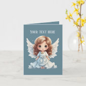 Niedliche Angel Religious-Nachricht Karte (Gelbe Blume)