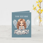 Niedliche Angel Religious-Nachricht Karte (Gelbe Blume)