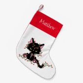 Niedliche Angry Grumpy Weihnachtskatzy Kleiner Weihnachtsstrumpf (Vorderansicht (hängend))