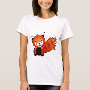 Niedliche Animationsillustration des roten Pandas T-Shirt