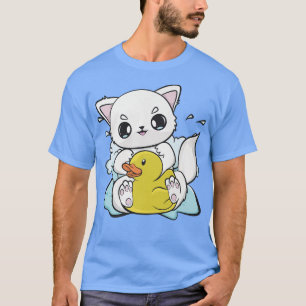 Niedliche Anime-Arktis mit gelber Ente T-Shirt