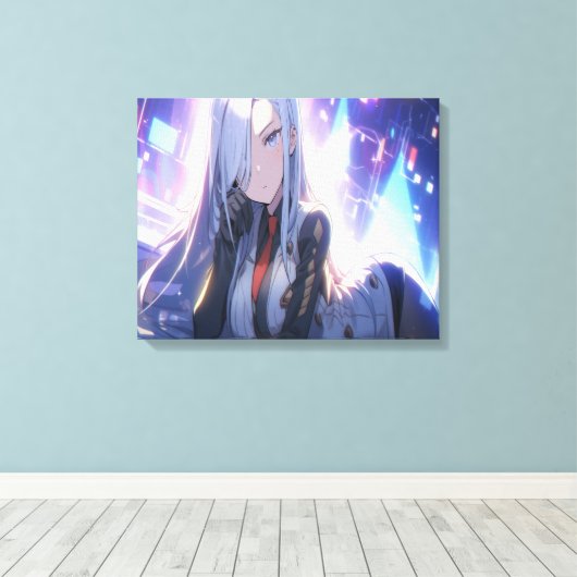 Niedliche Anime Art. Leinwanddruck (Insitu (Holzboden))