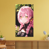 Niedliche Anime Art. Leinwanddruck (Insitu (Wohnzimmer))