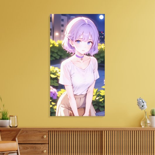 Niedliche Anime Art. Leinwanddruck (Insitu (Wohnzimmer))