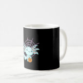 Niedliche Anime Axolotl Holding Pumpkin für Kawaii Kaffeetasse (VorderseiteRechts)