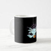Niedliche Anime Axolotl Holding Pumpkin für Kawaii Kaffeetasse (Vorderseite Links)