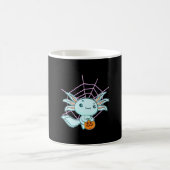 Niedliche Anime Axolotl Holding Pumpkin für Kawaii Kaffeetasse (Mittel)