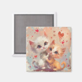 Niedliche Anime Cats Digitale Kunst Magnet (Vorderseite/Rückseite)