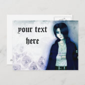 Niedliche Anime-E-Boy-Postkarte Postkarte (Vorne/Hinten)