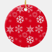 Niedliche Anime-Elfen und Schneeflocken Weihnachte Keramik Ornament (Hinten)