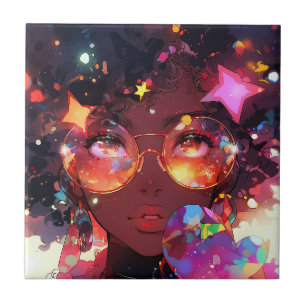 Niedliche Anime Girl American Art Fliese