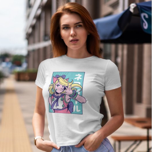 Niedliche Anime Girl Cat Ears T-Shirt