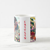 Niedliche Anime Girl Eating Erdbeeren | Sommertag Kaffeetasse (Mittel)